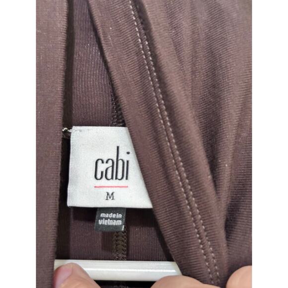 NWT CAbi #4570 Women's Brown Turtleneck Slinky Blouse Top Size Medium - Picture 7 of 7